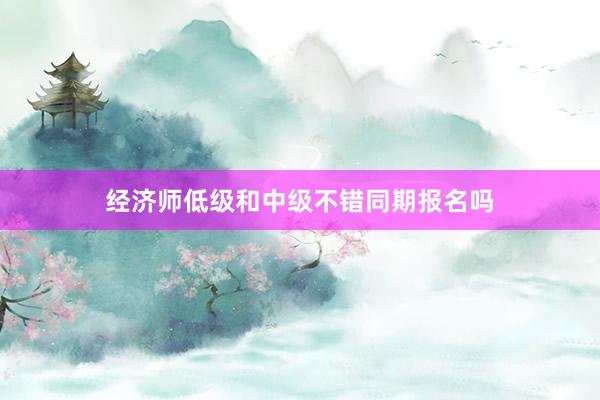 经济师低级和中级不错同期报名吗