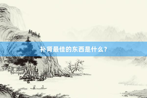 补肾最佳的东西是什么？